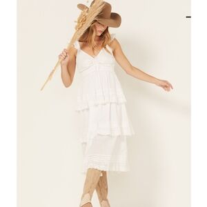 Cleobella Women's Eyelet Lace Amora Midi Dress Large